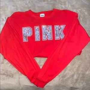 PINK bling long sleeve tee